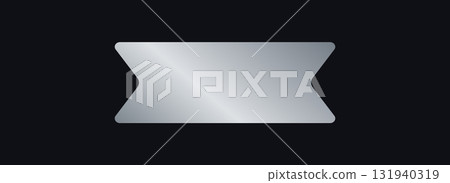 Original Pennant Badge Flag Sticker Label In Grey Holograph Gradient Style. Glossy Metallic Icon Logo Seal For Branding, Promo, Ecommerce UI, Shop Product Advertising. Vector Illustration Original Pennant Badge Flag Sticker Label In Grey Holograph Gradient Style. Glossy Metallic Icon Logo Seal For Branding, Promo, Ecommerce UI, Shop Product Advertising. Vector Illustration 131940319
