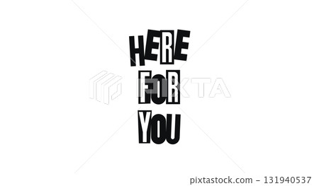 Here for you positive message for support cards, team posters, kind gifts, mental health awareness, or friendship designs. Great for work, school, and social posts. Vector illustration Here for you positive message for support cards, team posters, kind gifts, mental health awareness, or friendship designs. Great for work, school, and social posts. Vector illustration 131940537
