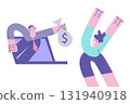 Earning in internet and e-commerce concept 131940918