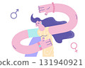 Gender identity and transition concept. 131940921