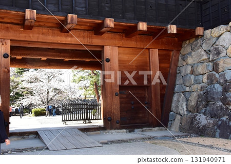 Matsumoto Castle Taikomon Gate (First Gate, East Side) in Matsumoto City, Nagano Prefecture 131940971