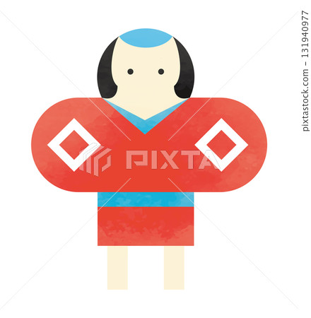 簡單的水彩紋理風箏飛行圖標 131940977