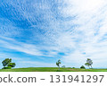 Autumn clouds and grassland 131941297