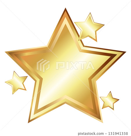 Golden bright stars holiday design elements 131941338