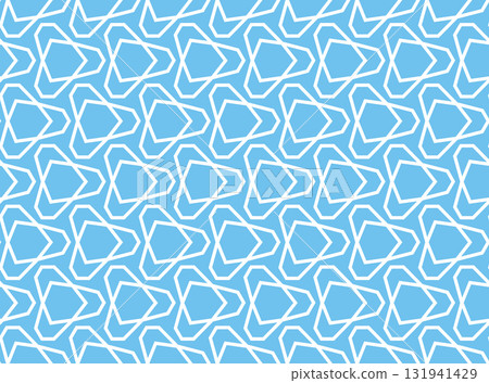 Abstract geometric pattern. A seamless vector background. White and blue ornament. Graphic modern pattern. Simple lattice graphic design Abstract geometric pattern. A seamless vector background. White and blue ornament. Graphic modern pattern. Simple lattice graphic design 131941429