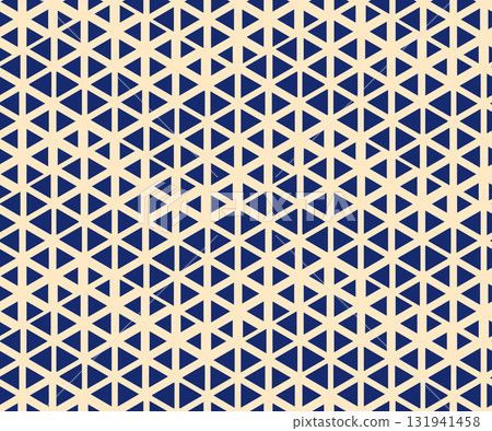Abstract geometric pattern. A seamless vector background. Golden and blue ornament. Graphic modern pattern. Simple lattice graphic design Abstract geometric pattern. A seamless vector background. Golden and blue ornament. Graphic modern pattern. Simple lattice graphic design 131941458