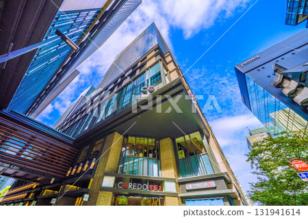 日本東京城市景觀，俯瞰日本橋室町、CORED室町1、CORED室町2等。 131941614