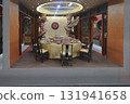 Oct 4 2025 Chinese Banquet Table Set Inside Ornate Restaurant With Dragon Statues 131941658