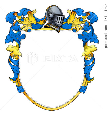 Coat of Arms Crest Family Heraldry Medieval Shield Coat of Arms Crest Family Heraldry Medieval Shield 131941892