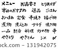 手寫書法居酒屋菜單人物素材 131942075