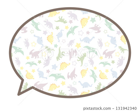 恐龍圓形氣泡 131942340