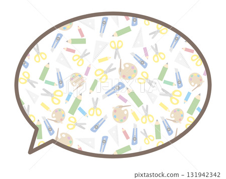 文具圓形氣泡 131942342