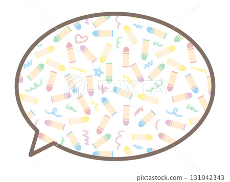 蠟筆圓形氣泡 131942343