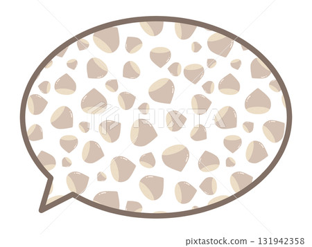 Chestnut round speech bubble Chestnut round speech bubble 131942358