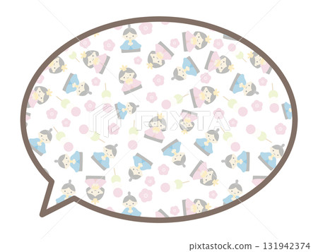 女兒節圓形對話泡泡 131942374