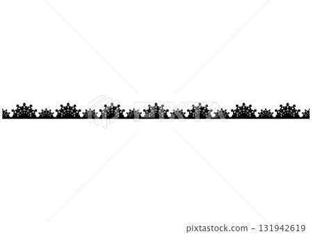 Simple decorative borders for winter decorations and Christmas Simple decorative borders for winter decorations and Christmas 131942619