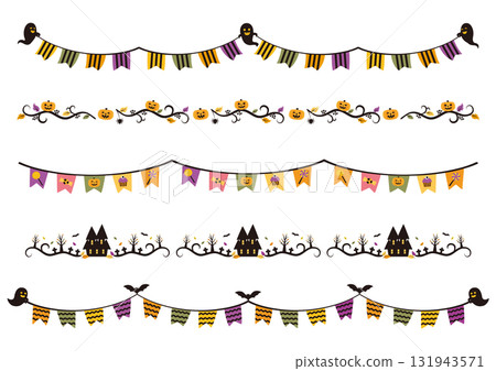 Material - Halloween Garland 2025-2 Vector 131943571