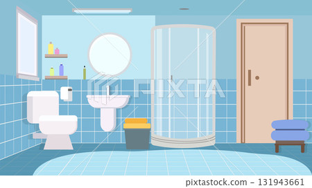 bathroom interior with toilet  131943661