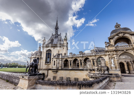 Chateau de Chantilly, exteriors and details, Oise, France 131943826