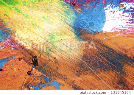 Thick abstract flowing color abstract paint splatters and splashes heavy brush strokes background Thick abstract flowing color abstract paint splatters and splashes heavy brush strokes background 131945164