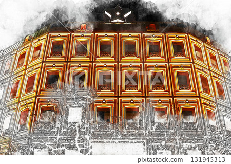 A golden light wall A golden light wall 131945313