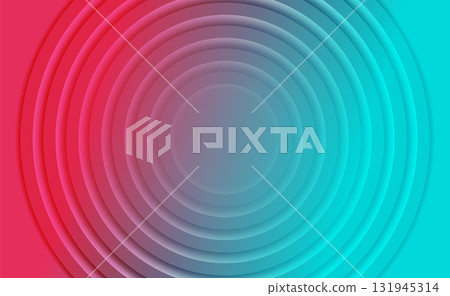 Blue and red minimal circles abstract luminous tech background 131945314