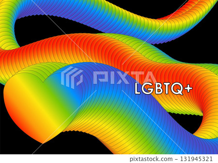 LGBTQ Pride Month abstract background. Segmented liquid wave in the form of hearts LGBTQ Pride Month abstract background. Segmented liquid wave in the form of hearts 131945321
