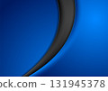 Blue and black glossy smooth liquid waves abstract background 131945378