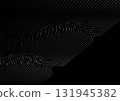 Metallic wavy thin minimal distorted lines abstract technology background 131945382