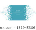 Blue pixelated square minimal abstract geometric background 131945386