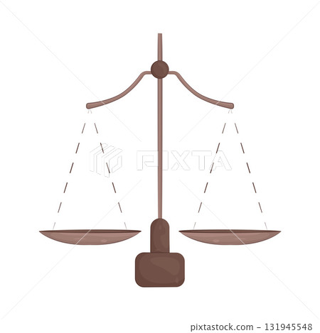 Illustration of balance scales Illustration of balance scales 131945548