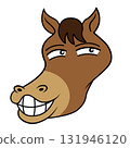 Smiling horse illustration 131946120