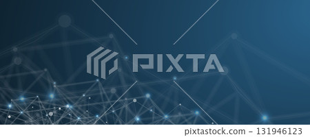 Technology science concept banner. Molecular technology structure with digital overlay Technology science concept banner. Molecular technology structure with digital overlay 131946123