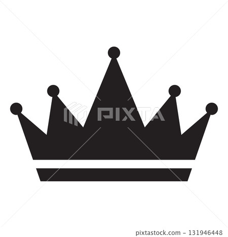 Premium quality badge with crown vector icon, royal seal, achievement medal black silhouette, business promotion label Premium quality badge with crown vector icon, royal seal, achievement medal black silhouette, business promotion label 131946448