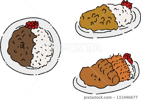 咖哩飯（3種）霧面 131946677