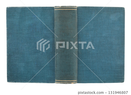 Fully unfolded antique book cover with aged leather texture and vintage look, isolated on transparent background Fully unfolded antique book cover with aged leather texture and vintage look, isolated on transparent background 131946807