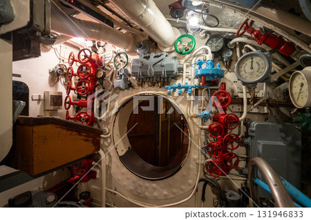 Exploring the intricate interior of a submarine in Vladivostok, Russia Exploring the intricate interior of a submarine in Vladivostok, Russia 131946833