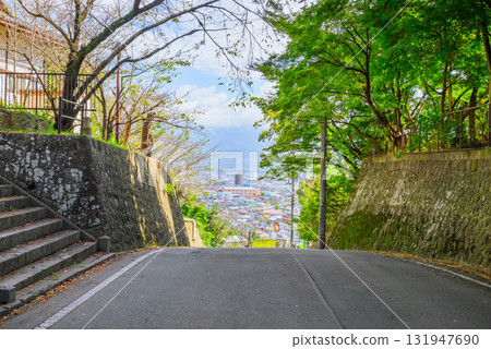 The city seen on the other side of the slope [Nagano City] 131947690