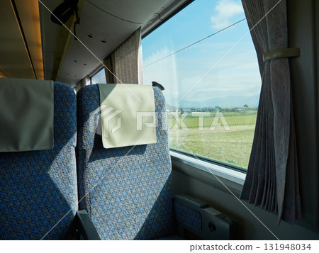 Seats inside a JR express train Seats inside a JR express train 131948034