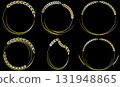 Golden round rice frame set 131948865