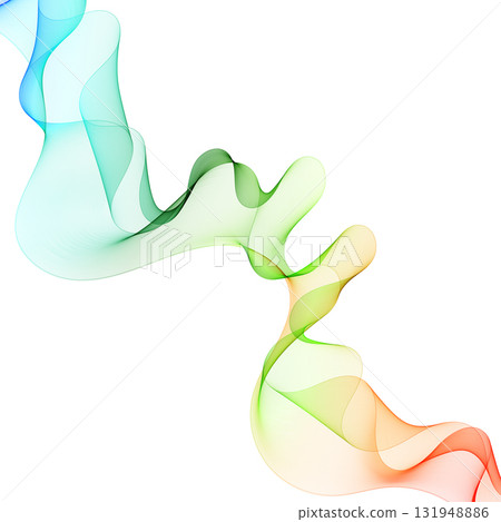 Abstract line of gradient color spectrum flowing diagonally. Eps 10 131948886