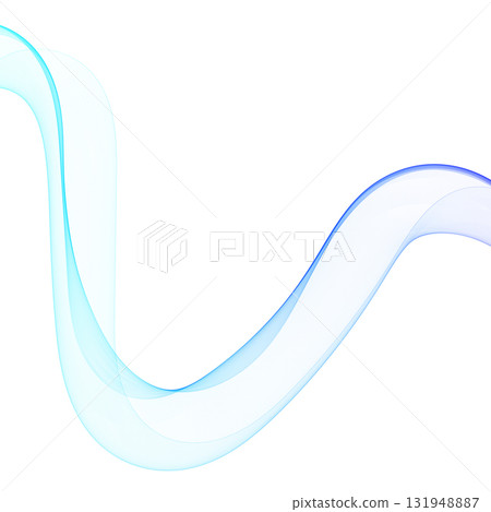 Gentle wave of aqua color gradient ribbon on a white background. Eps 10 Gentle wave of aqua color gradient ribbon on a white background. Eps 10 131948887