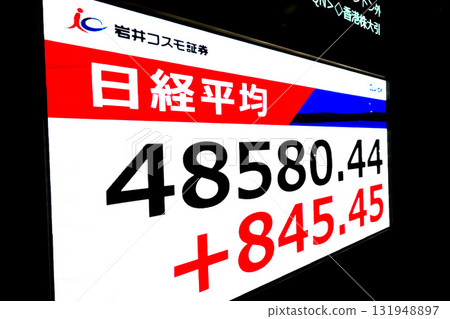 Tokyo cityscape in Japan hits 48,000 yen mark for the first time, reaching a new record high of 48,580 yen 44 sen, stock price/closing price = 9th, Nihonbashi Kabutocho Tokyo cityscape in Japan hits 48,000 yen mark for the first time, reaching a new record high of 48,580 yen 44 sen, stock price/closing price = 9th, Nihonbashi Kabutocho 131948897