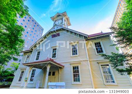 清晨的札幌鐘樓，北海道札幌 131949003