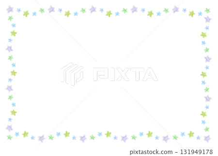 可愛的星形水彩畫框 可愛的星形水彩畫框 131949178
