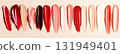 Lipstick texture smears in various colors for cosmetics background 131949401