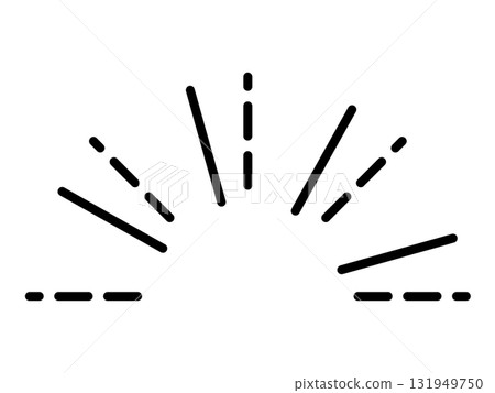 簡單的半圓形旭日單調 131949750