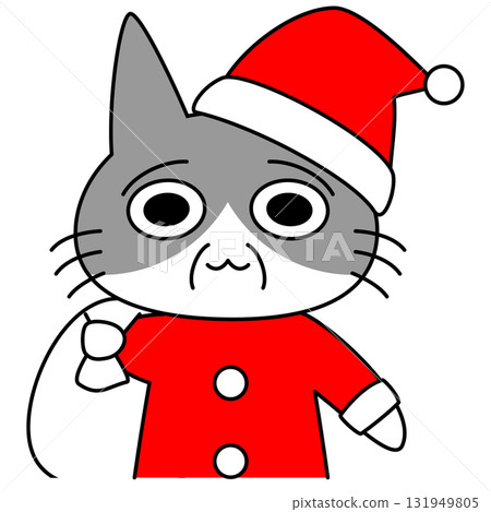 Gray Santa Cat Character | Christmas, Gift, Winter, Cute, Thank You Gray Santa Cat Character | Christmas, Gift, Winter, Cute, Thank You 131949805