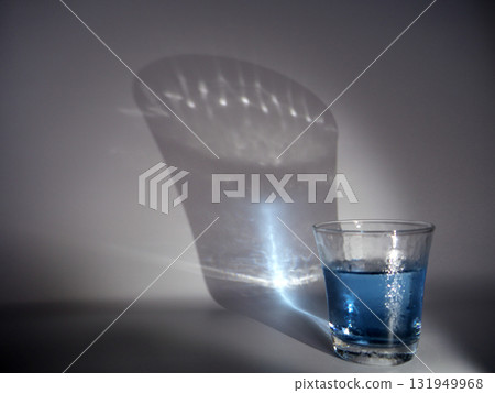 Blue water in a glass Blue water in a glass 131949968