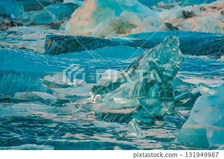 Blue and light ice blocks Blue and light ice blocks 131949987